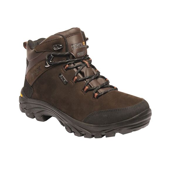 Regatta Great Outdoors Mens Burrell Leather Hiking Boots / Fawn Brown